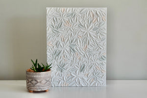 SOLD - Peachy Green 12" x 16"