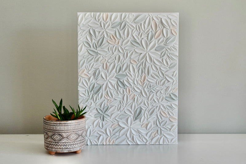 SOLD - Peachy Green 12" x 16"
