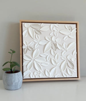 SOLD - Cream Ivy 10" x 10"